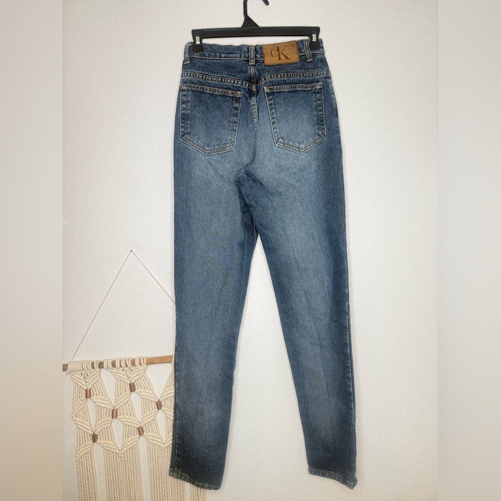 CK Calvin Klein Jeans High Waist Vintage Made in the USA Taper Denim Blue VTG